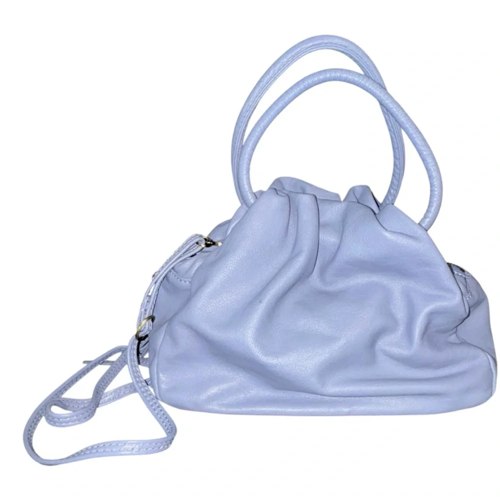 Hobo Darling Provence Blue Leather Convertible Crossbody Satchel Bag - Picture 8 of 15